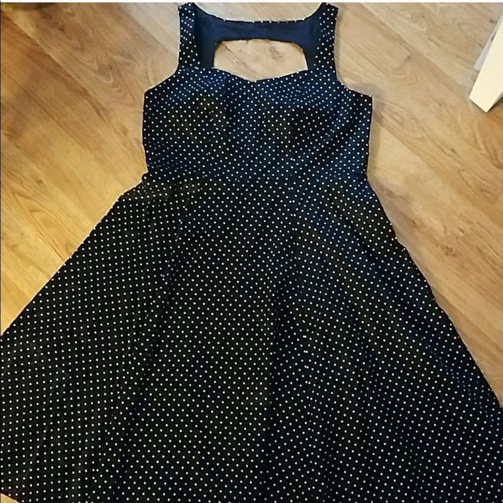 Torrid polka dot swing skate dress fit flare EUC